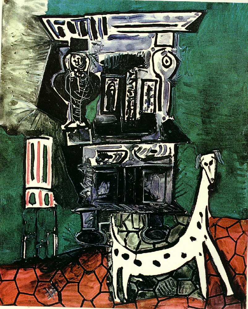 Picasso Buffet Henry II and armchair with dog 1959